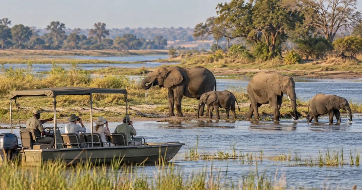 Elephants at the river