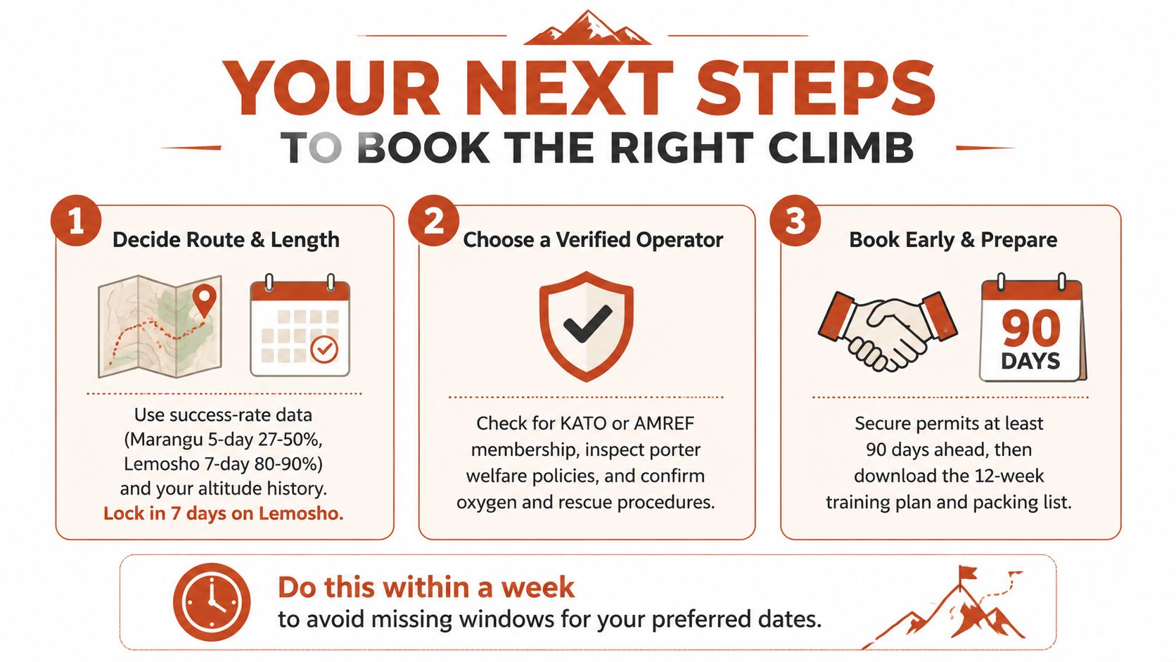 Mount kilimanjaro inquiry - next steps